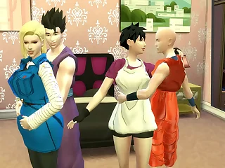 dragon ball porn hentai intercambio de esposas videl y nro 18 folladas como perras maduras infieles calientes ntr